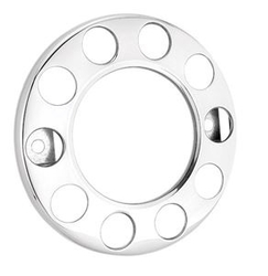 DEKORATIVNÍ KRYT KOLA 22,5" S ČEPY CHROMOVÝ /10 děr, dutý/ 3 UCHYTY